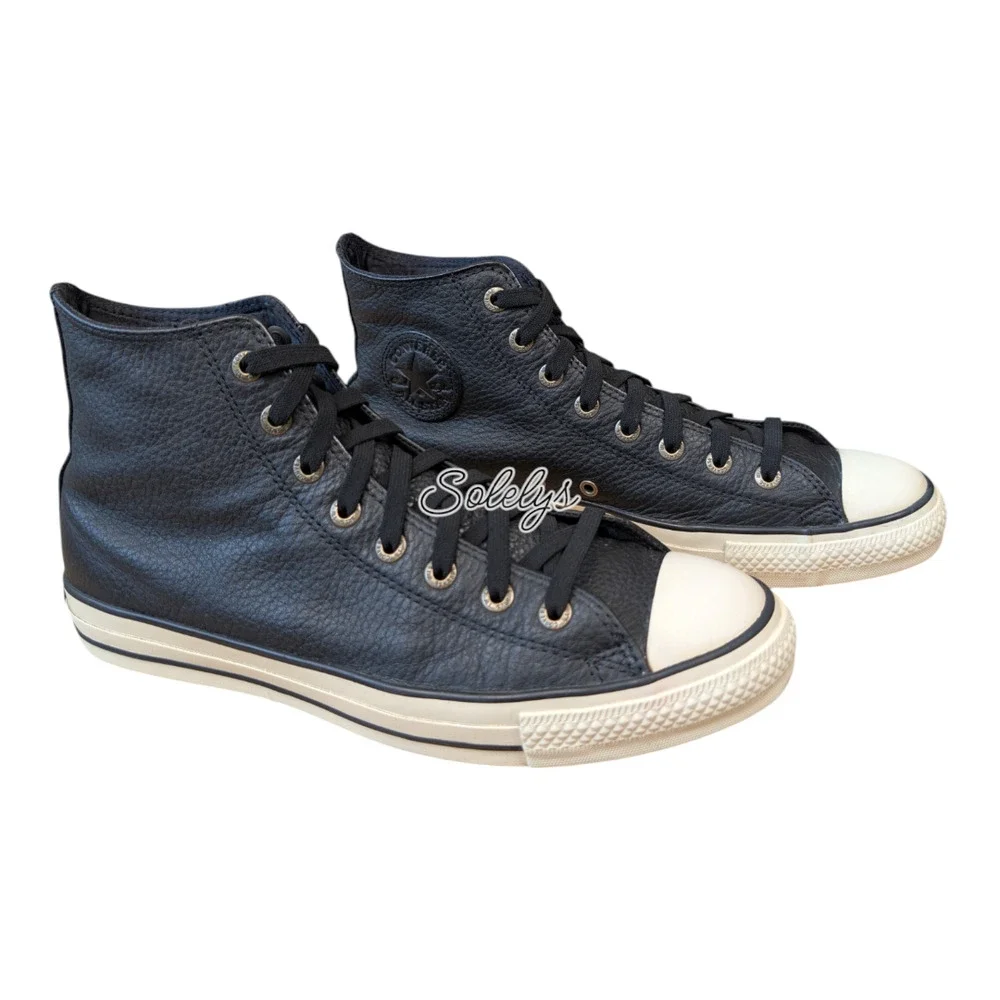 Converse 2003 Vintage All Star High Top Black Bomber Leather Sneaker M9.5 W11.5
